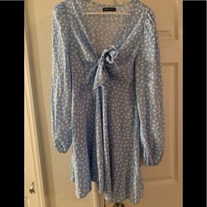 Light Blue Polka dot dress